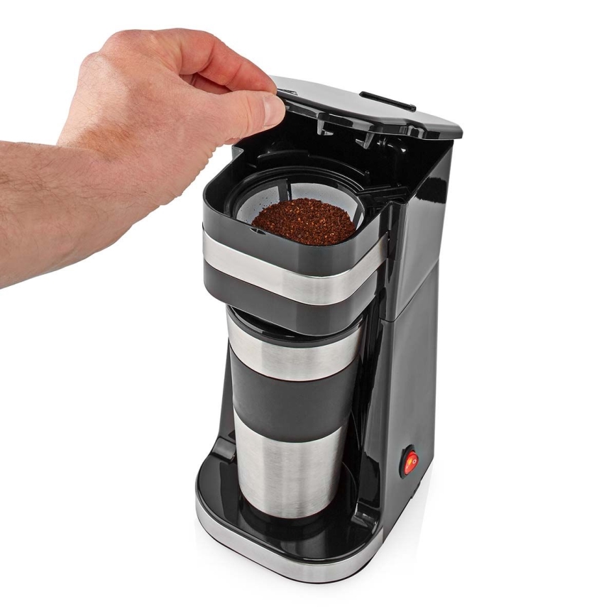 Koffiezetapparaat voor één mok 0,4 l met travel mok