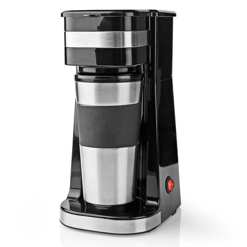 Cafetière pour 1 tasse (0,4 l) avec mug de voyage