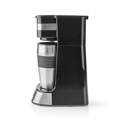 Koffiezetapparaat voor één kopje (0,4 l) met instelbare timer en reisbeker