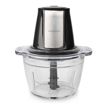 Nedis KAMC300CGY - Food chopper 500W/230V zwart/zilver