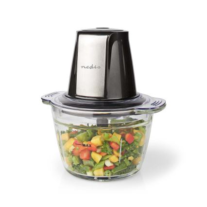 Nedis KAMC300CGY - Food chopper 500W/230V zwart/zilver