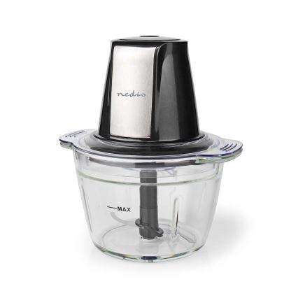 Nedis KAMC300CGY - Food chopper 500W/230V zwart/zilver