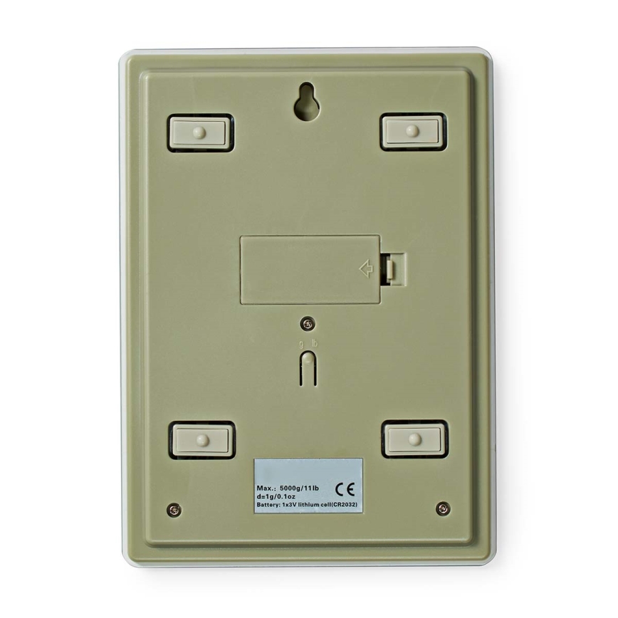 Digitale keukenweegschaal 1xCR2032 wit