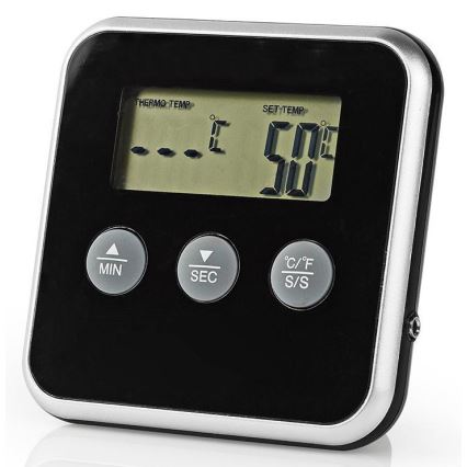 Thermomètre à viande avec affichage LCD 0-250 °C 1xAAA