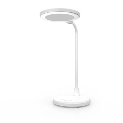 Lampe LED tactile rechargeable dimmable avec miroir LED/6W/1200 mAh 3000/4000/5700K IRC 90 blanche