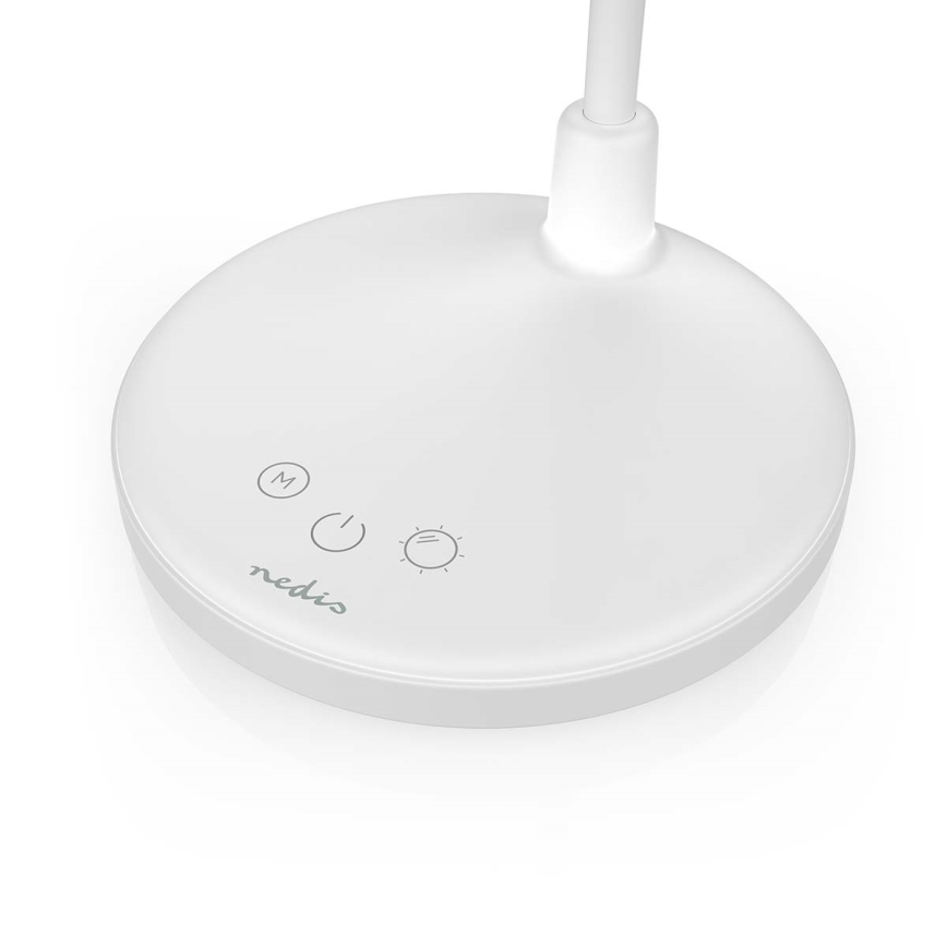 Lampe LED tactile rechargeable dimmable avec miroir LED/6W/1200 mAh 3000/4000/5700K IRC 90 blanche