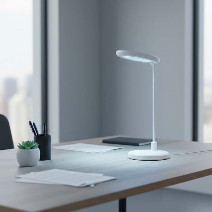 LED Dimbare oplaadbare touchlamp met spiegel LED/6W/1200 mAh 3000/4000/5700K CRI 90 wit