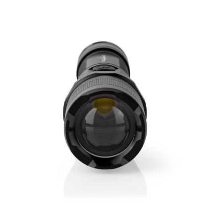 Dimbare oplaadbare aluminium LED-zaklamp LED/10W/5V 2200 mAh IPX4 zwart