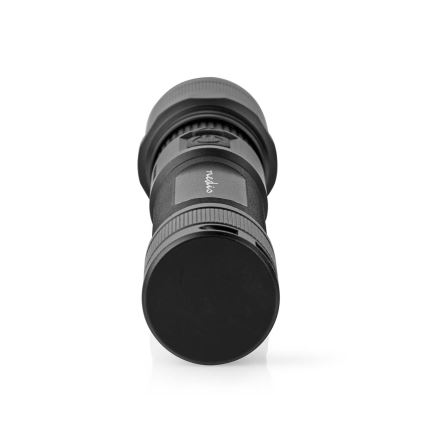 Lampe de poche en aluminium, rechargeable et dimmable à LED LED/10W/5V 2200 mAh IPX4 noire