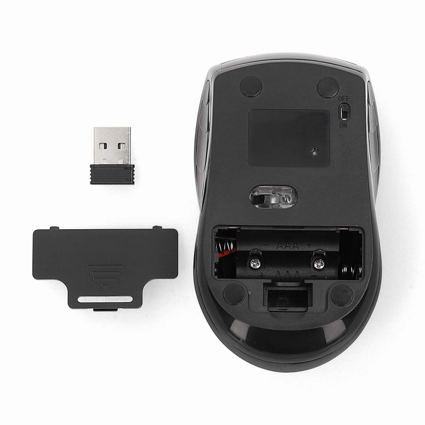 Draadloze muis 800/1200/1600 DPI 2xAAA zwart