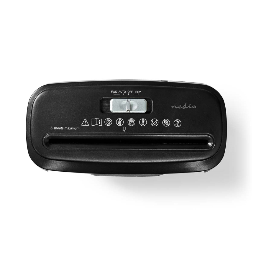 Déchiqueteuse de papier A4, capacité 10 L, 230 V, noire