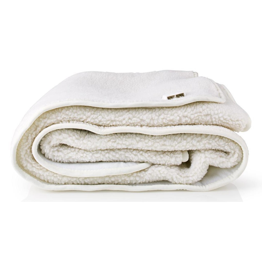 Elektrisch verwarmde deken voor twee personen 120W/230V 160x140 cm wol