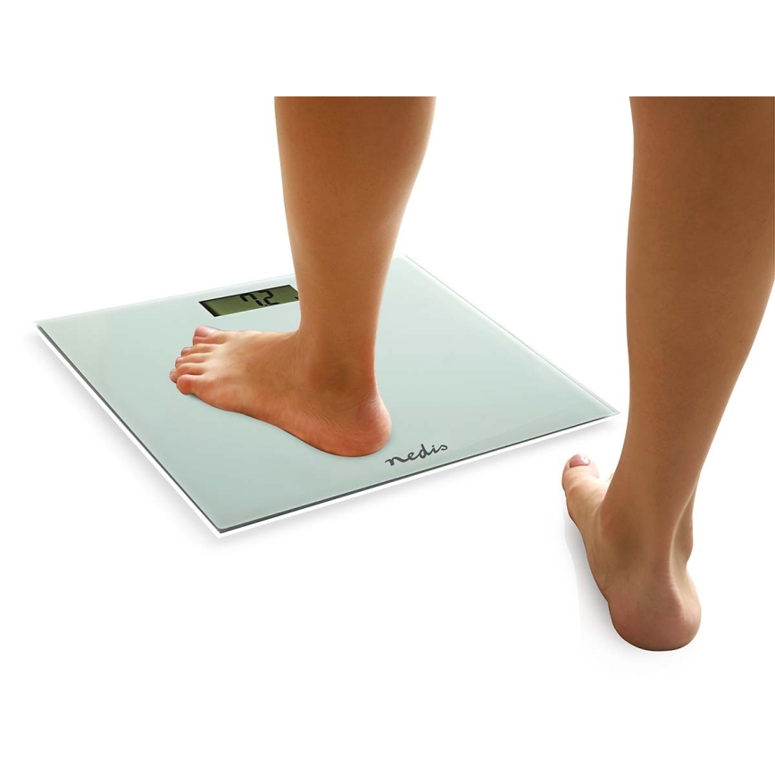 Digitale personenweegschaal 1xCR2032 wit