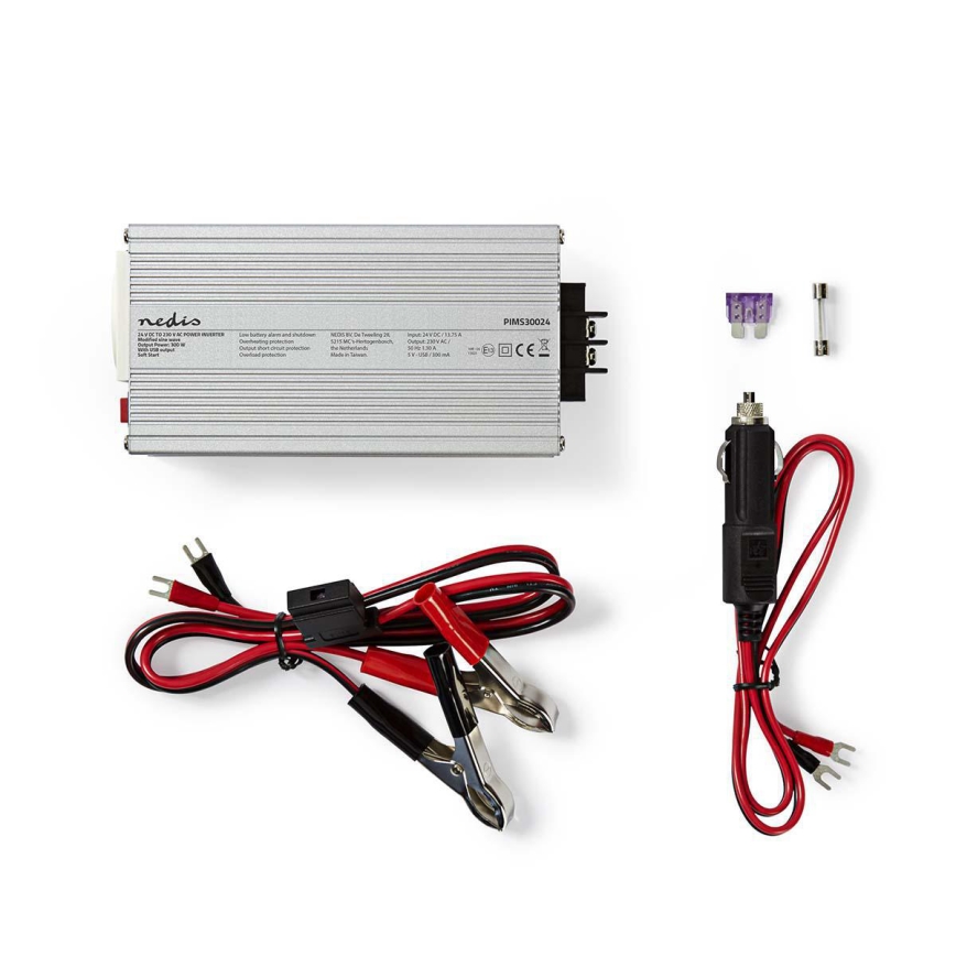 Convertisseur de tension 300W/24/230V + USB