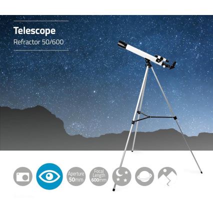 Télescope 50x600 mm avec trépied