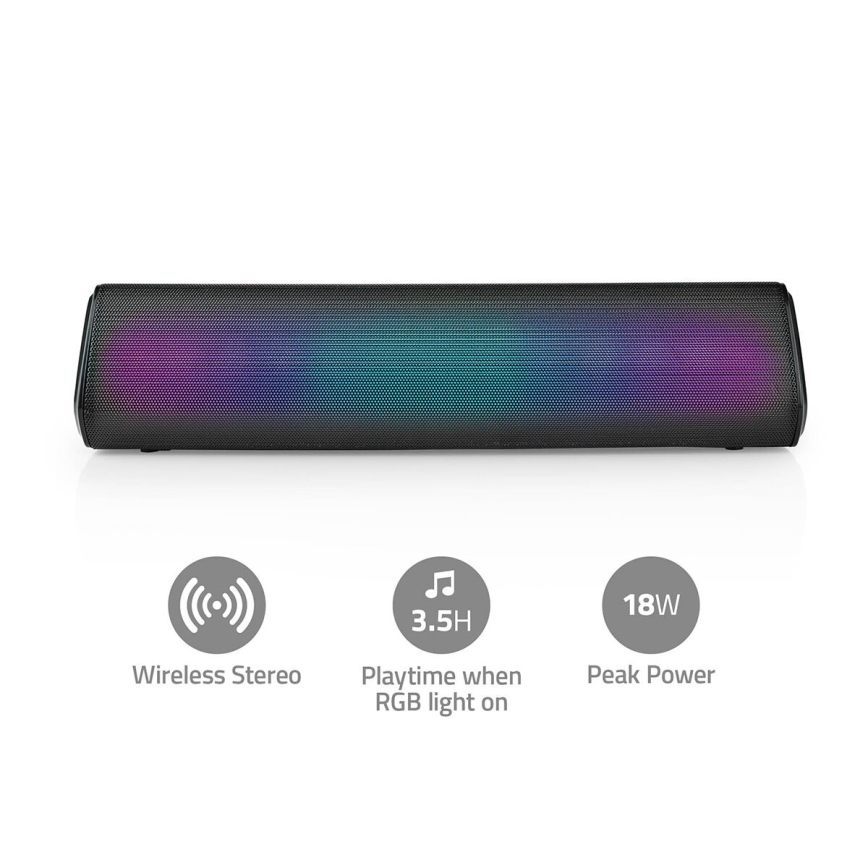 LED RGB Oplaadbare luidspreker 18W/1200 mAh