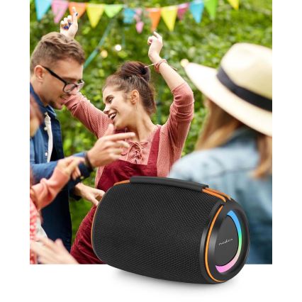 LED oplaadbare luidspreker 40 W / 1200 mAh IPX4 zwart