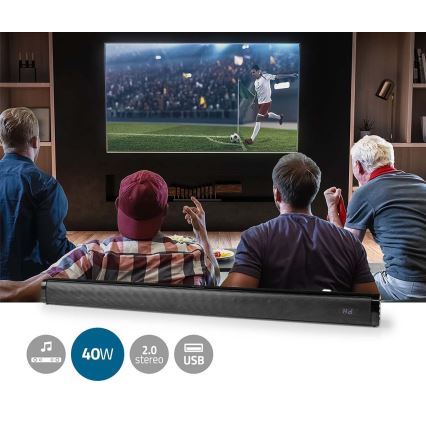 Soundbar 40W/230V + afstandsbediening