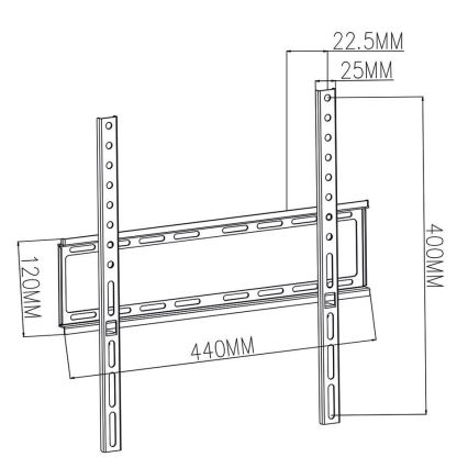 Support mural fixe pour TV 23-55”