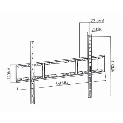 Support mural pour téléviseur 37-70” max. 35 kg