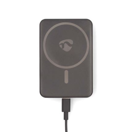 Batterie portative 2en1 magnétique avec charge sans fil MagSafe 5000 mAh noir