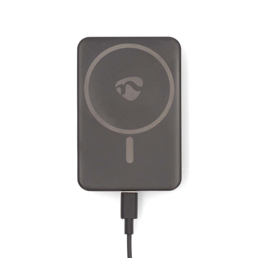 Batterie portative 2en1 magnétique avec charge sans fil MagSafe 5000 mAh noir