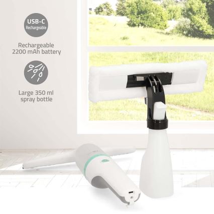 Aspirateur rechargeable pour fenêtres 12W/2200 mAh IPX4