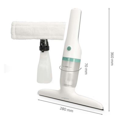 Oplaadbare raamstofzuiger 12W/2200 mAh IPX4
