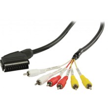 Nedis VLVP31160B20 - Zes Zwarte SCART kabels