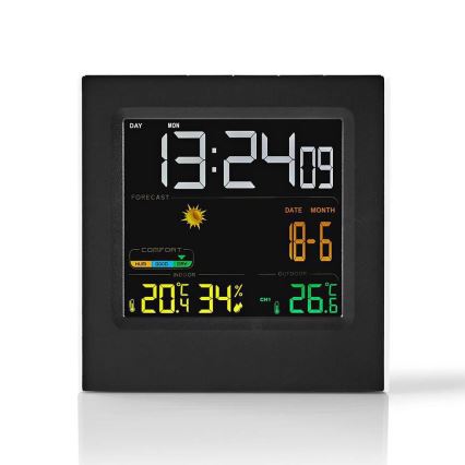 Station métio avec écran couleur LCD 230V noir