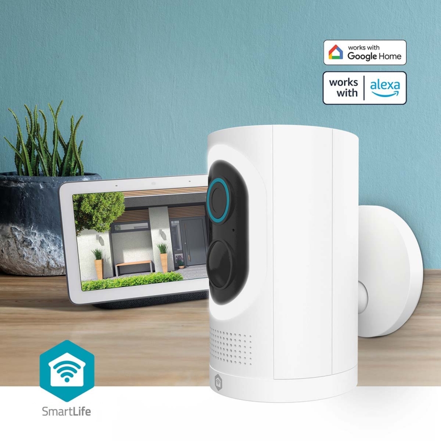 Caméra connectée 3 MP (1296p) — Full HD, batterie 6700 mAh, Wi‑Fi, compatible Tuya, IP65