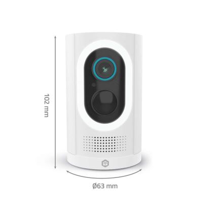 Caméra connectée 3 MP (1296p) — Full HD, batterie 6700 mAh, Wi‑Fi, compatible Tuya, IP65