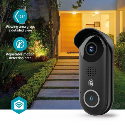 Sonnette vidéo intelligente SmartLife 5V Full HD 1080p IP54 Wi-Fi Tuya avec capteur de mouvement