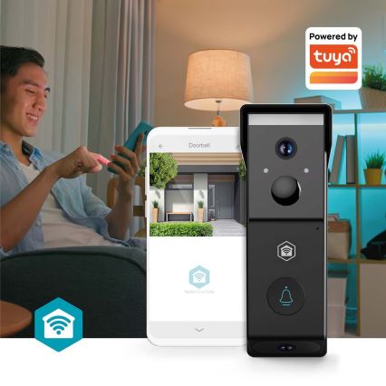 Videodeurbel met bewegingssensor SmartLife 4400 mAh 2x Full HD 1080p IP54 Wi-Fi Tuya