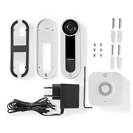 Draadloze video-deurbel met Full HD 1536p sensor 3xAA Wi-Fi IP65