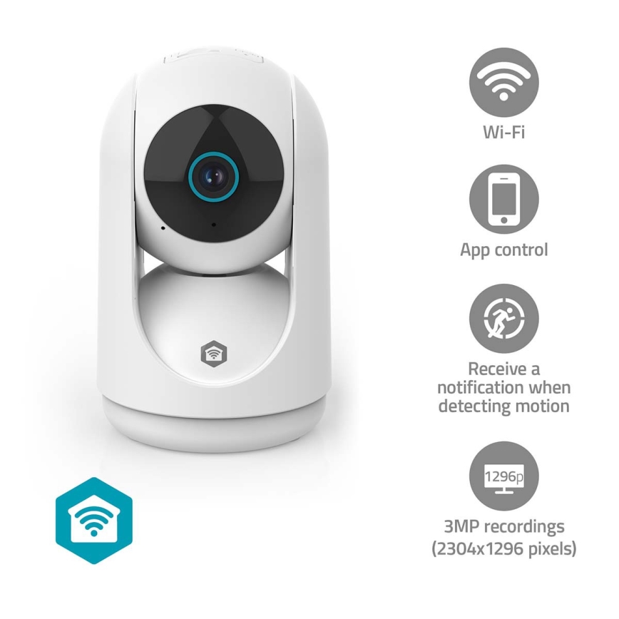 Caméra intelligente Smartlife 5V 3MP Full HD 1296p Wi-Fi Tuya