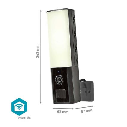 Caméra extérieure connectée Smartlife Full HD 1080p avec éclairage LED Wi-Fi Tuya IP65