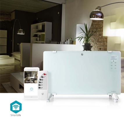 Elektrische directverwarmer/convectorkachel 2000W/230V Wi‑Fi IP24 thermostaat
