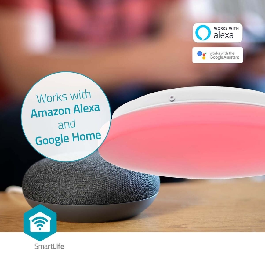 LED RGBW Dimbare badkamer plafondlamp SmartLife LED/18W/230V 2700-6500K IP44 Wi-Fi Tuya