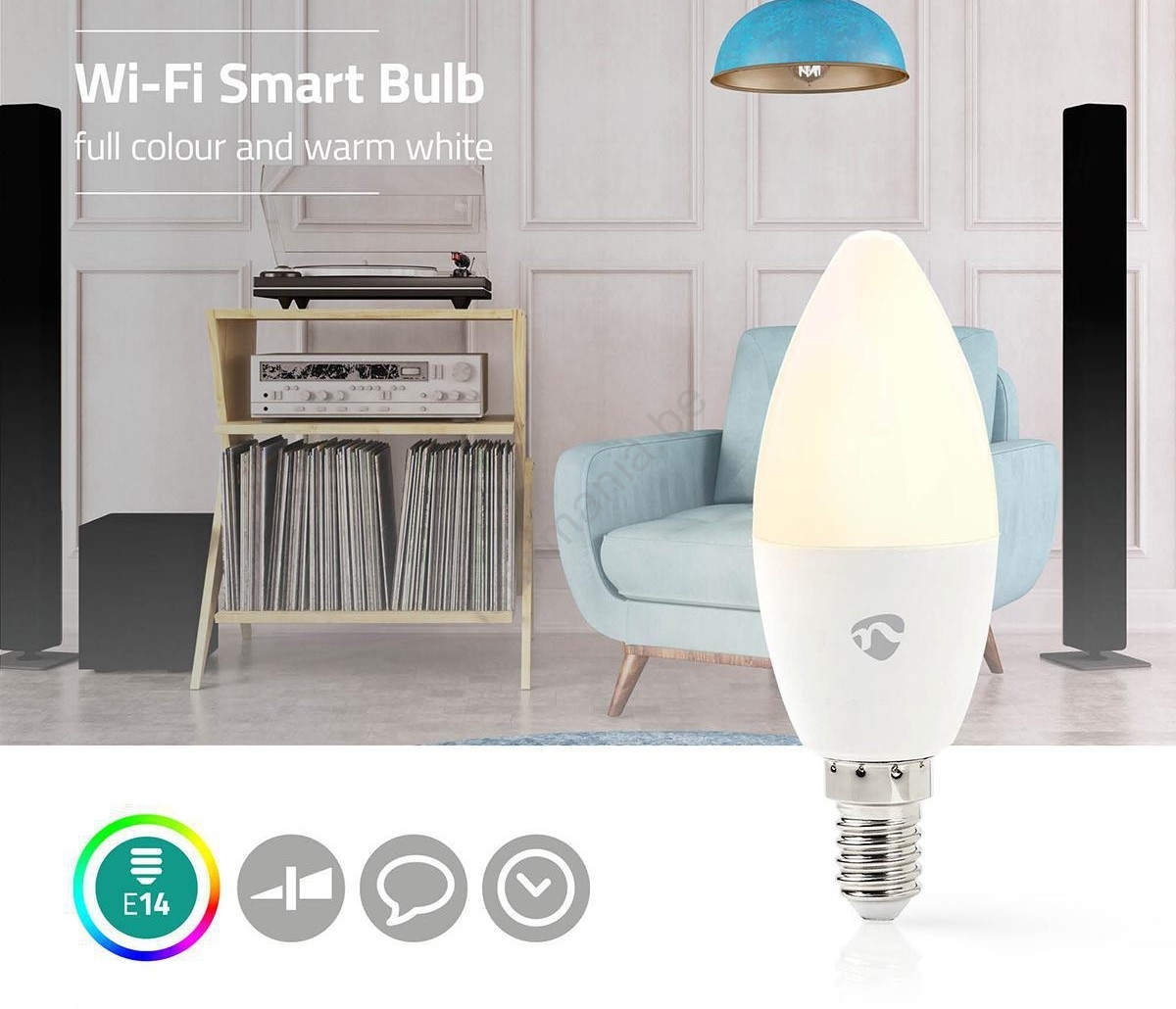Nedis WIFILC11WTE14 Ampoule à intensité variable LED RGB Smartlife