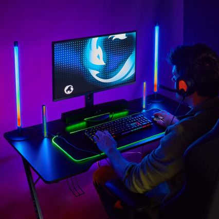 LOT 2x Lampe de table RGBIC à intensité variable SmartLife LED/36W/230V 55 cm 2700-6500K Wi-Fi Tuya + Télécommande