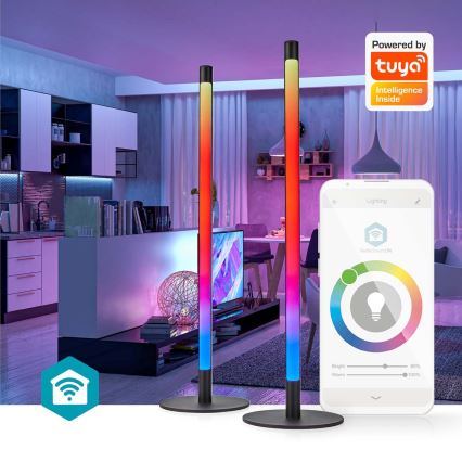 SET 2x LED RGBIC Dimbare tafellamp SmartLife LED/36W/230V 55 cm 2700-6500K Wi-Fi Tuya + afstandsbediening