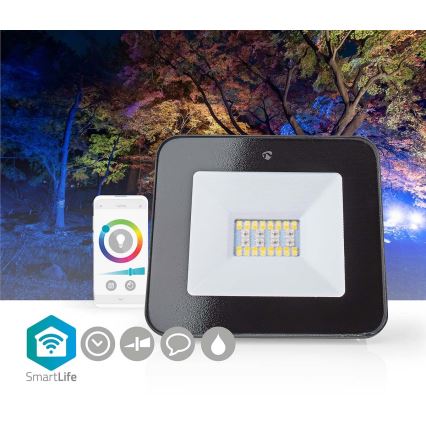 LED RGBW Dimbare stekkerstraler voor stopcontact SmartLife LED/20W/230V Wi-Fi IP65 2700-6500K