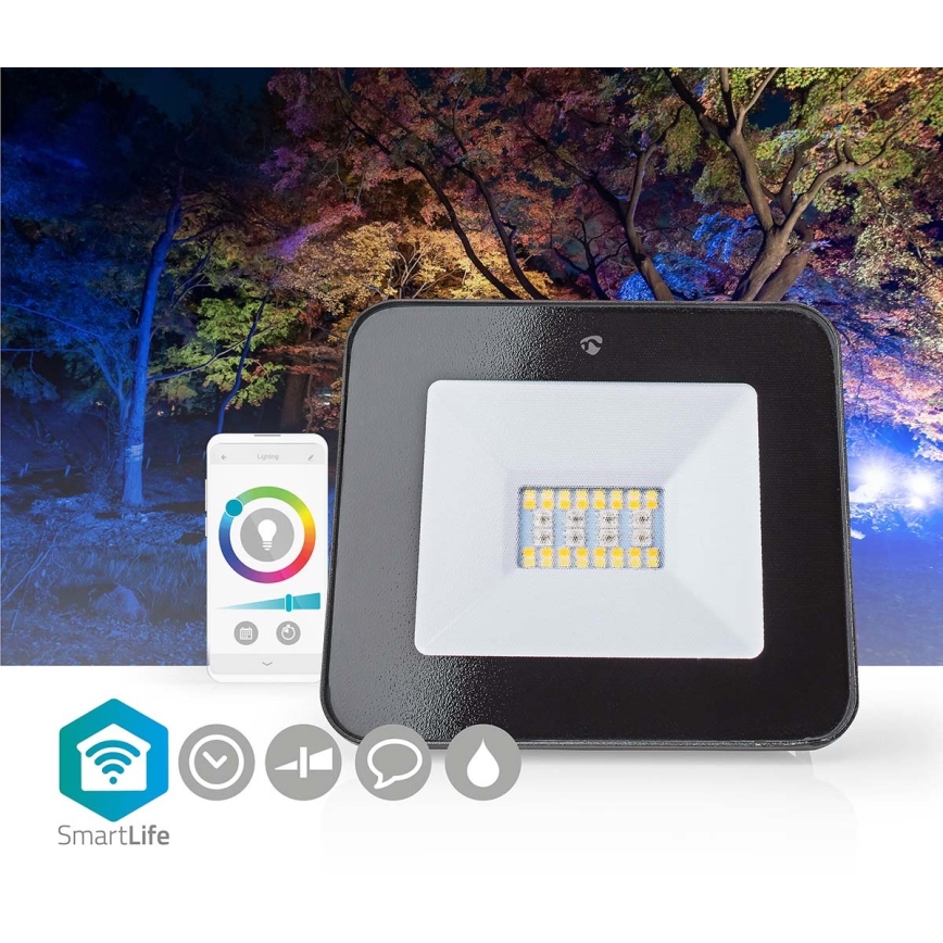 LED RGBW Dimbare stekkerstraler voor stopcontact SmartLife LED/20W/230V Wi-Fi IP65 2700-6500K
