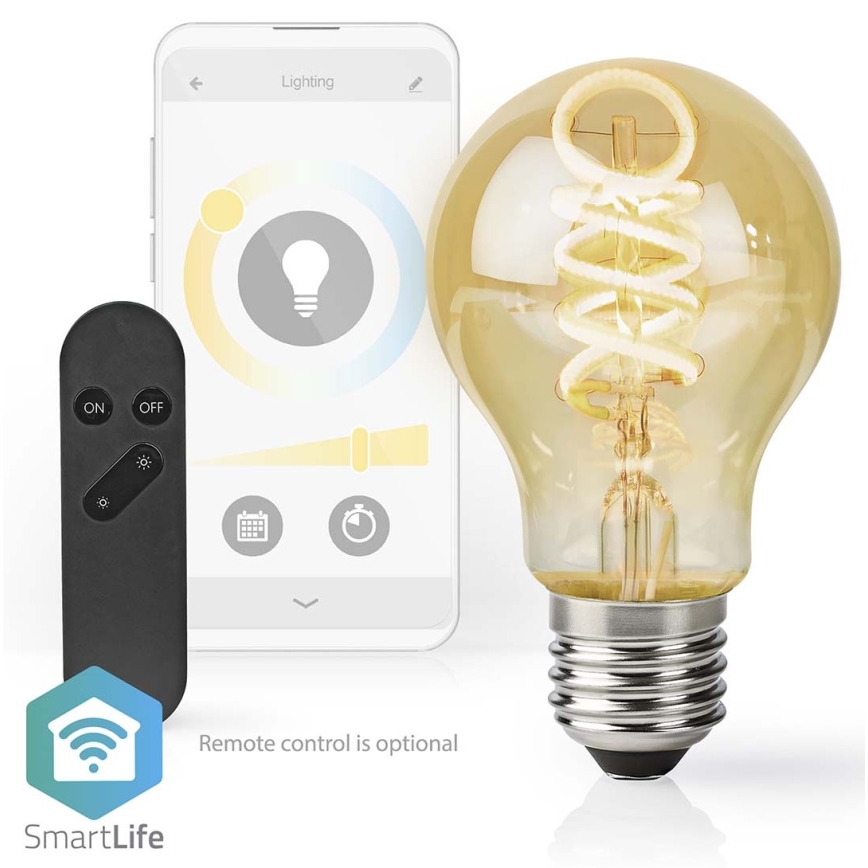 Nedis - Ampoule LED Intelligente Wi-Fi - Blanc Chaud à Blanc Froid