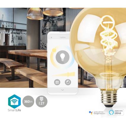 Ampoule LED à intensité variable E27/4,9W/230V Wi-Fi 1800-6500K