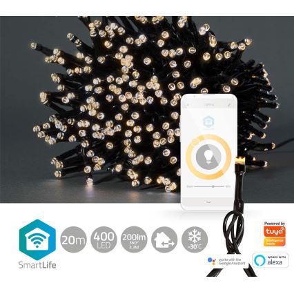 LED Kerst Lichtketting voor Buiten 400xLED/8 functies 25m IP65 Wi-Fi Tuya warm wit