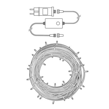 Guirlande lumineuse LED 100×LED, 8 fonctions, 15 m, IP65, Wi‑Fi compatible Tuya