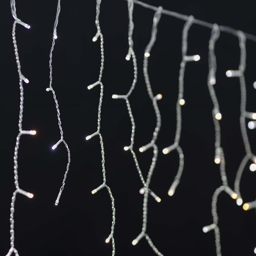 Rideau de Noël LED 240xLED/8 fonctions 8m IP65 Wi-Fi Tuya blanc froid