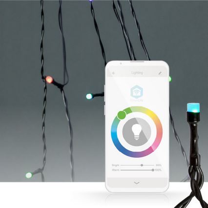 LED RGB kerstgordijn 240xLED/11 functies 8m IP65 Wi-Fi Tuya